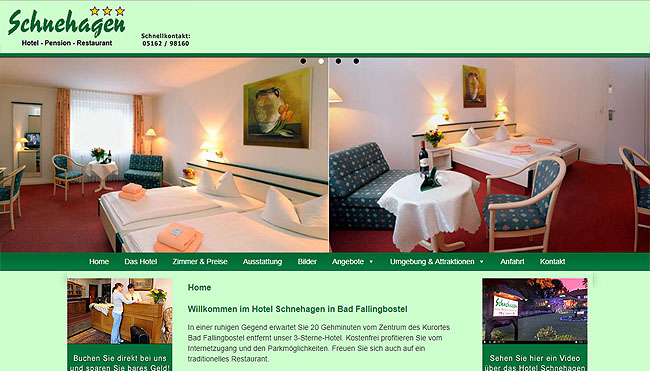 Webdesign - Hotel Schnehagen